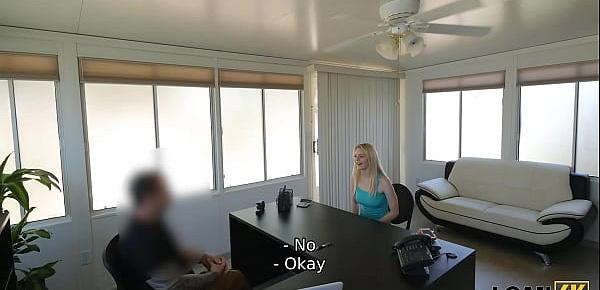  LOAN4K. Dancer shows the bank manager how well she can move her body